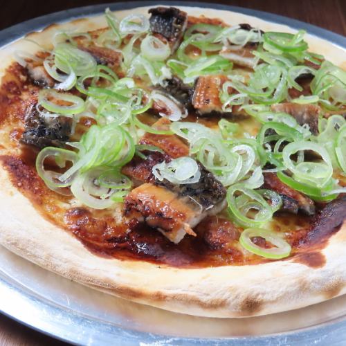 モッツァレラチーズと白葱、うなぎの蒲焼き 山椒風味
