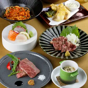 9,10月限定Tenma会席〈全8品〉【お造り】【熊本県産野菜】【あか牛】飲み放題付8,000円→6,000円
