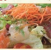 雅の海鮮サラダ/赤エビカルパッチョ　各