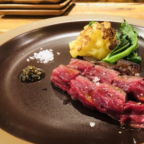 黒毛和牛イチボのステーキ