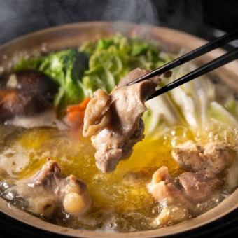 11月◆飲み放題付◆【福島三大地鶏の伊達鶏水炊きコース】水炊き＋刺身 お料理7品5500円