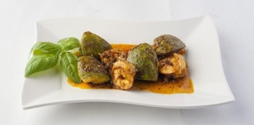 エビとアボカドのグリル