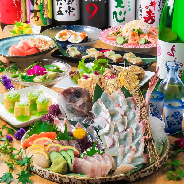 【幹事様必見】豪華姿造り＆うなぎチーズ焼き付！税込5,000円コース
