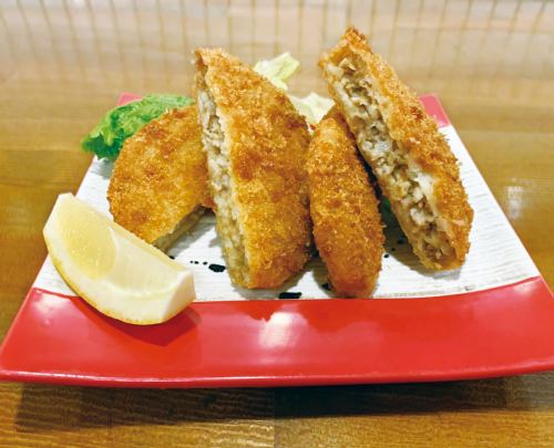 Minced meat cutlet with Hitachi beef