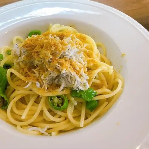 Penne Arrabiata with Italian chili peppers and whitebait