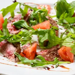 A5-grade Kuroge Wagyu beef tagliata