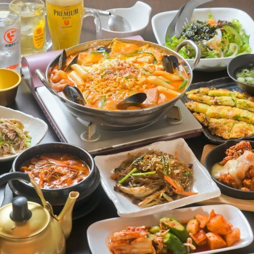 본고장의 한국 요리 연회