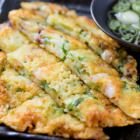 Seafood broth pancake