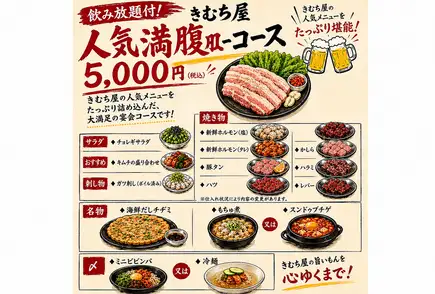 【飲み放題付】人気満腹コース