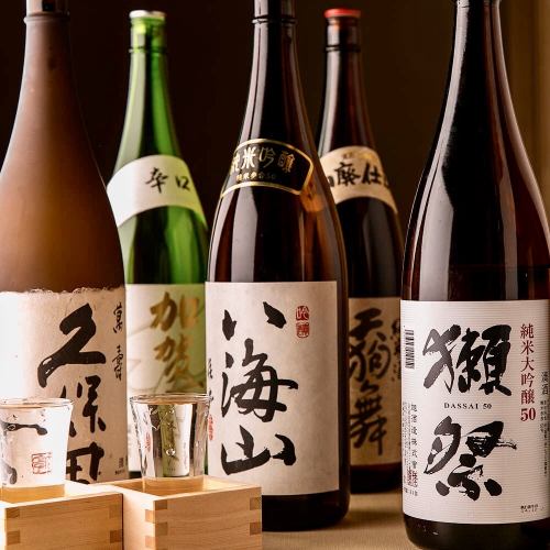 [Carefully selected sake] A wide variety of sake, mainly local sake from Echigo, Niigata