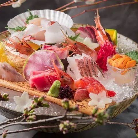 [Japanese seafood] Sushi/sashimi + Japanese cuisine (105 items) All you can eat and drink 3 hours 3000 yen