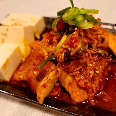 蒸し豆腐と豚キムチ