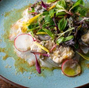 Goto Islands Fresh Fish Carpaccio with Myoga Sauce