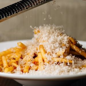 French fries with freshly grated Parmesan