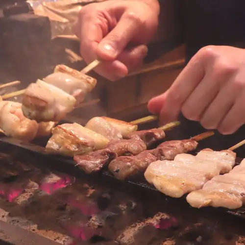 Our yakitori, carefully grilled over charcoal, is a dish you absolutely must try!