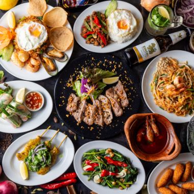 生ビール付『インドスペシャルコース』チキンやカレー含む全9品◆2.5H飲み放題付5700円→4700円