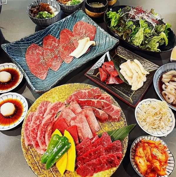 【人気NO１◎竹コース】タンやハラミ等7種の肉と焼肉屋が作る煮込みカレーで〆を♪