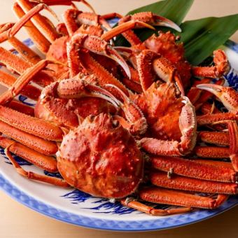 【120分生付き飲み放題】『トゲズワイガニ&海鮮寿司食べ放題』<全88品>100分制 8,480円(税抜)