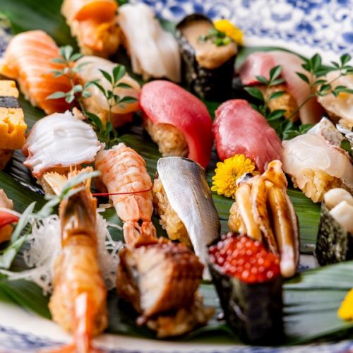 本まぐろ・うに有り!約50種類以上のネタから選べる極上寿司が食べ放題♪