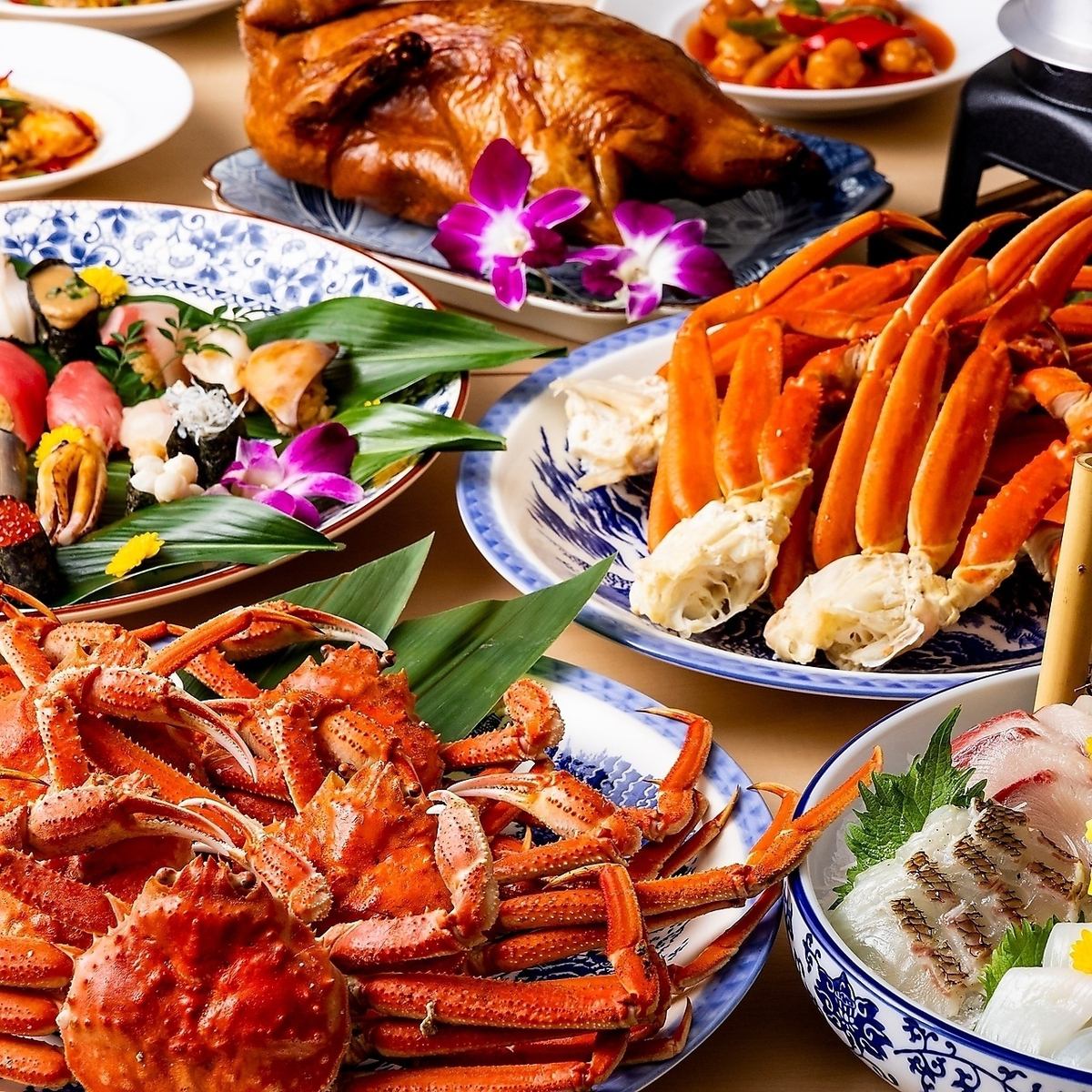 寿司やカニなど豪華贅沢海鮮をバイキングでお楽しみいただけます