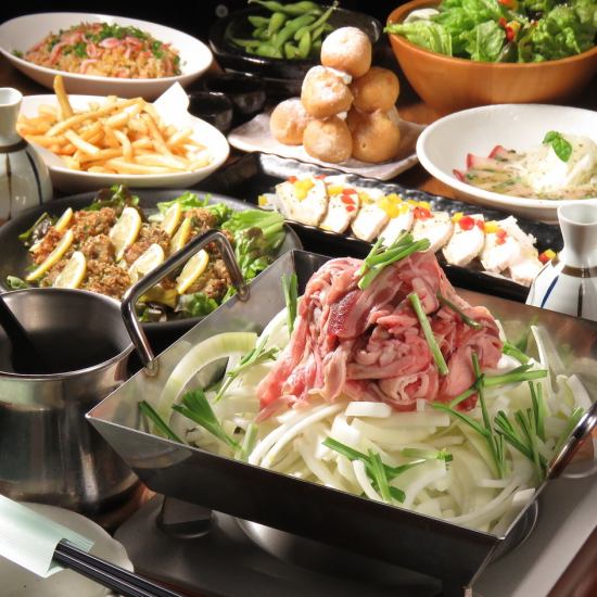 7-dish hotpot set & 2-hour all-you-can-drink! From 3,500 yen