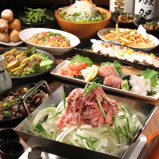【3時間食べ飲み放題】名物 牛バラ焼きor国産モツ鍋が食べ放題!