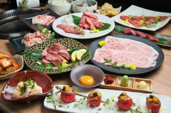 [For a meal with someone special! 120 minutes of all-you-can-drink included♪ A5 rank carefully selected Wagyu beef” 17 dishes 13,000 yen → 10,000 yen (tax included)