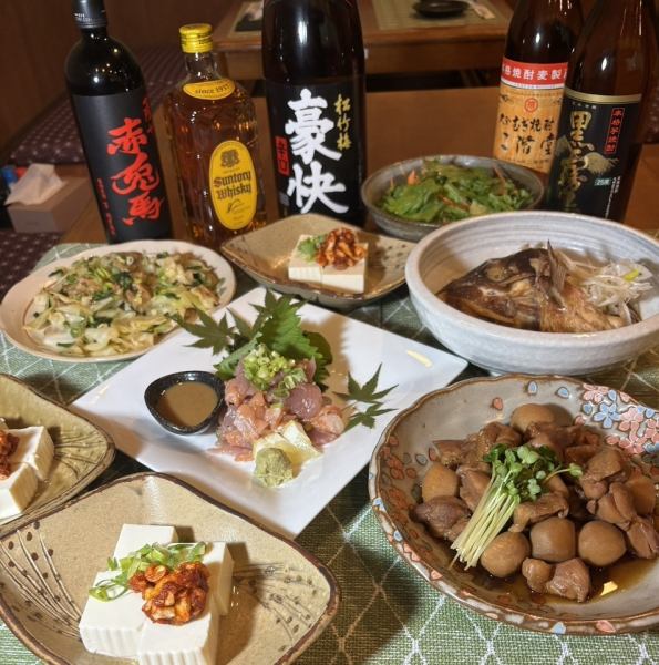 【宴会に最適◎】2時間飲み放題付！お店自慢の料理を楽しむ、全6品5000円(税込)コース