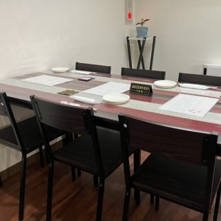 There are two tables for six people.