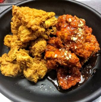 Half and half chicken (2 types from fried chicken & yangnyeom & soy sauce) ≪Boneless≫