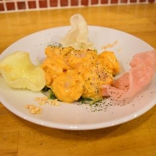 プリプリ海老の特製マヨ炒め