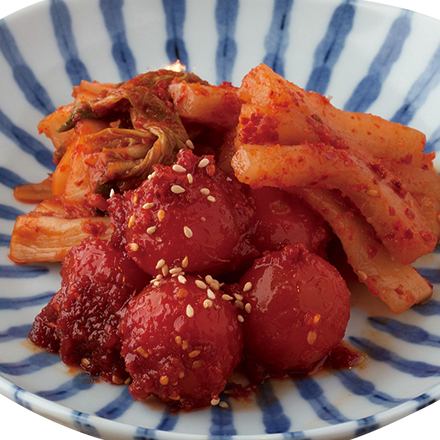 Assortment of 3 Kinds of Kimchi