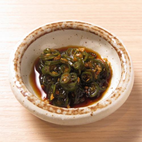 Green chili soy sauce pickled