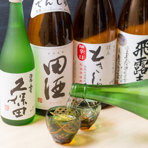 We have a large selection of sake carefully selected by sake masters!
