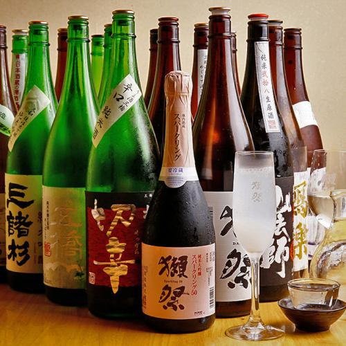 You can also drink local sake from all over Japan