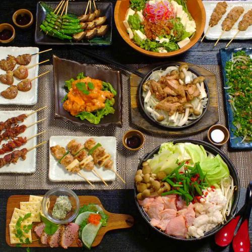 9 dishes 4,000 yen all-you-can-drink course available