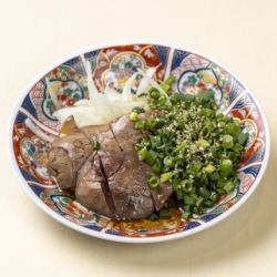 Specially selected grilled liver with lots of green onions