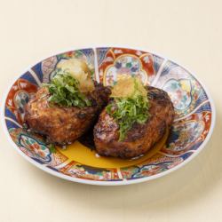 Japanese-style meatballs with grated daikon radish