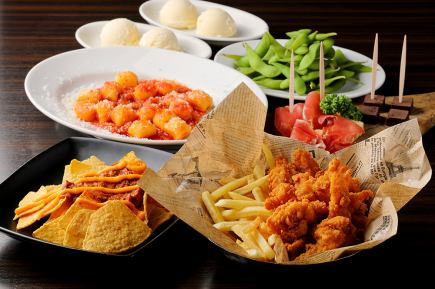 First party course ☆ 120 minutes of all-you-can-drink + 6 dishes party course. Even better value if you come before 7:00 PM.