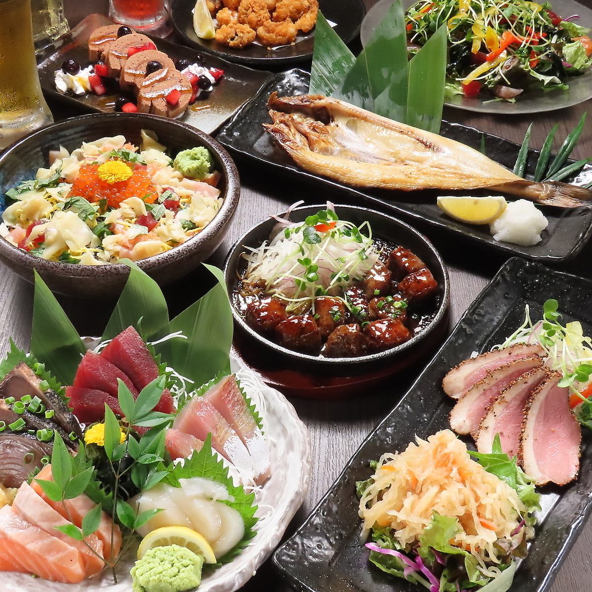 2ｈ飲み放題付き「梅」コースで居酒屋竜を満喫♪