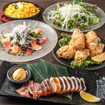【菊コース】5980円→4500円(税込)◆3H生ビール付き飲放・しゃぶしゃぶ食べ放題がついた全7品