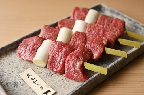 2 skewers of Japanese black beef