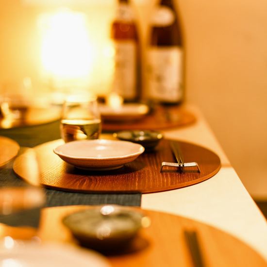 Enjoy a higher-grade dinner time in a restaurant full of elegance and Japanese atmosphere♪