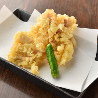 Crunchy chicken thigh tempura