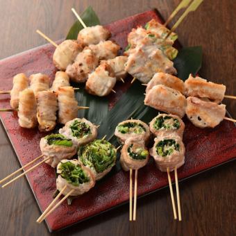 (b) [2 hours all-you-can-drink included] Vegetable rolls and Hakata grilled skewers ◎ Bamboo course [9 dishes total/4500 yen]