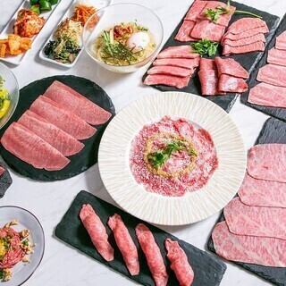【Butcher's Special】黒毛和牛サーロインの焼きしゃぶを含む和牛尽くし全12品￥6,600（税込）