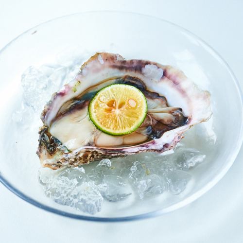 Oyster cocktail with sudachi and ponzu jelly