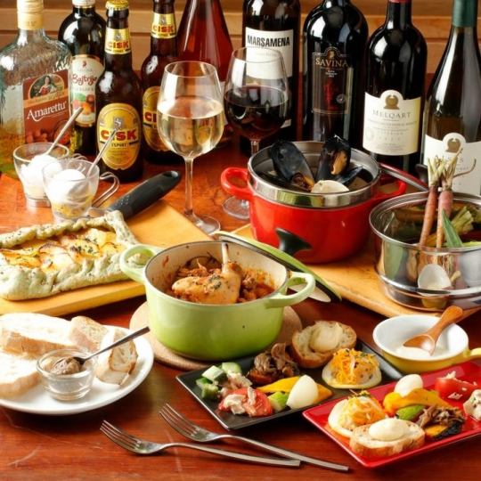 （貸切）飲み放題付き2.5時間  （7名から25名）（半個室5名から12名）カジュアルコース 4500円