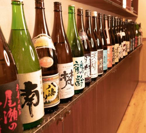 40種類以上の日本酒を取り揃え♪