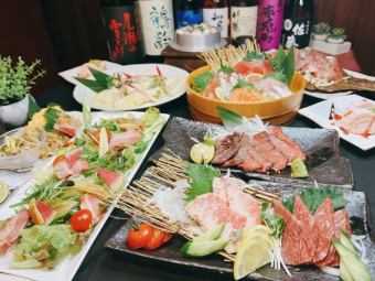 【福FUKU】2.5時間プレミアム飲み放題付銀たら西京焼き A5ランク黒毛和牛サーロイン贅沢なコース